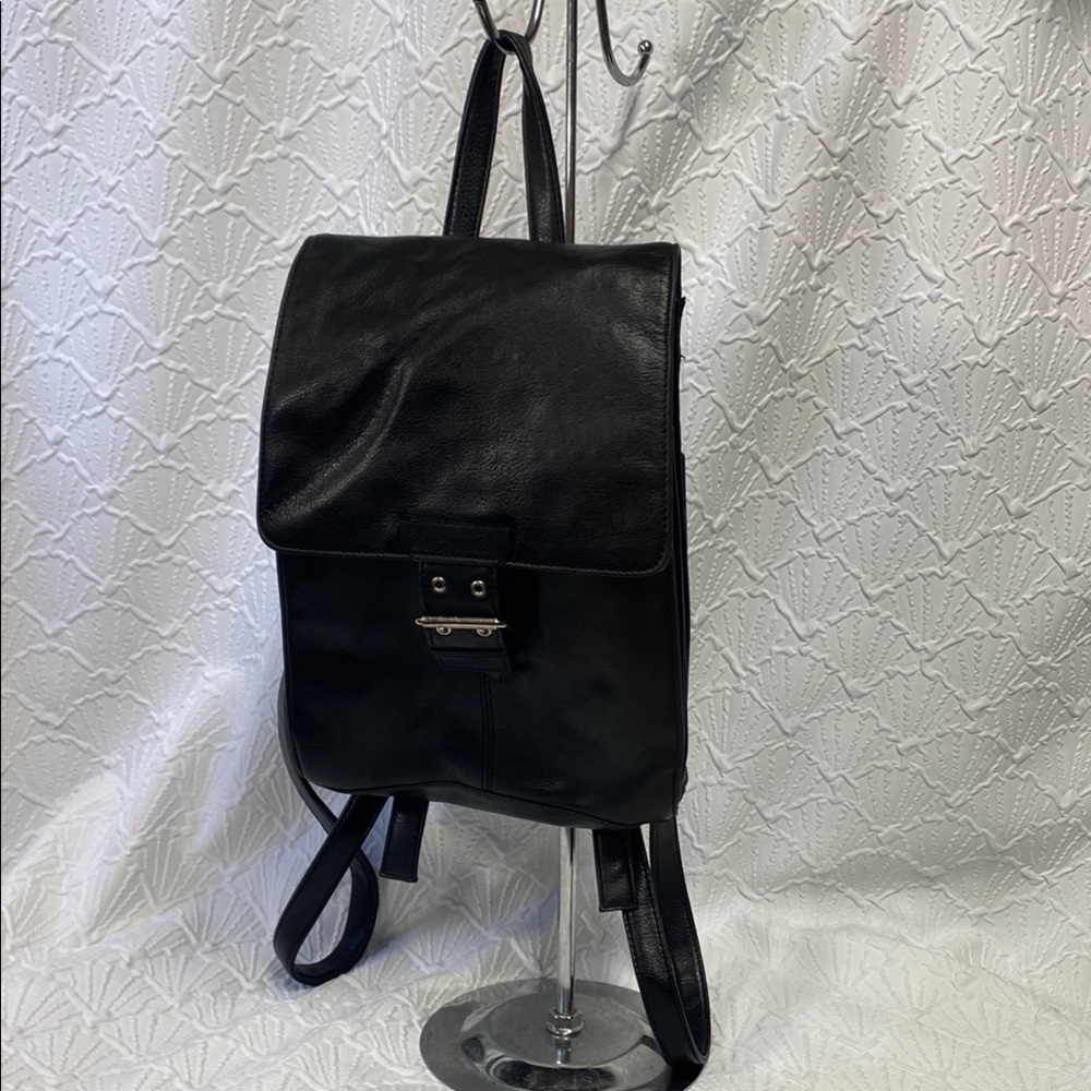 Hillard & Hanson Black Minimalist  backpack purse‎ handbag school festival